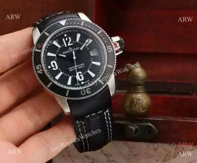 Copy Jaeger-LeCoultre Master compressor Watch SS Leather Strap